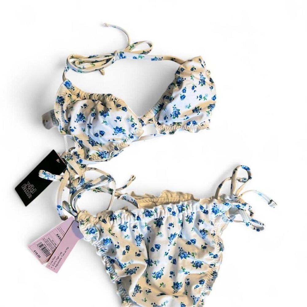 Super cute blue floral bikini